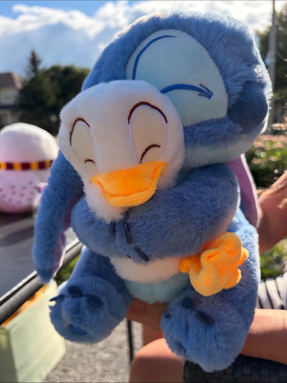 Plush Blue Stitch and White Duck Bird Stuffie